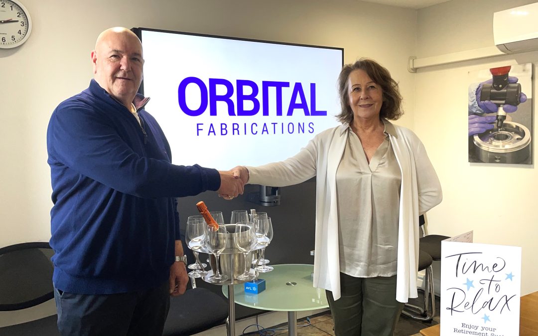 Orbital Fabrications bids farewell to Sue Scrivener, Finance Director